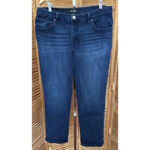 Lee Women's Relaxed Fit Straight Leg Dark Wash Jeans Size 14 S